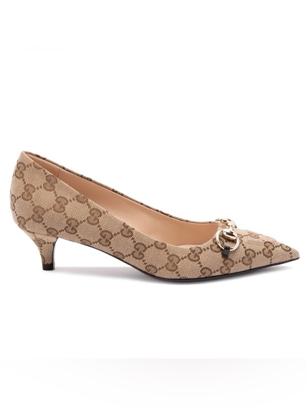 GUCCI Horsebit embellished GG logo pumps - Picture 1 of 6